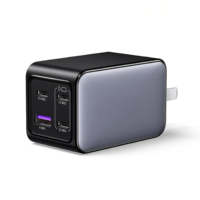 Pengisi Daya Cepat Lipat 4-in-1 65W GaN USB-C PD 3.0 dengan 3 Port Tipe-C/1 Port USB untuk Laptop, Ponsel, Earphone-MacBook Pro/Air