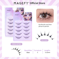 MAANGE 2026 Vente en gros de cils 3D naturels, 5 paires de cils Manga, faits à la main, en cheveux synthétiques haute performance, cils en bande complète