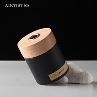 Ensemble de diffuseur de roseaux avec bâton et boîte d'emballage, désodorisant d'arôme de 200ml, bouteille en verre noir