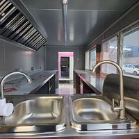 Food Truck Mobile 20 pieds en acier inoxydable 304 avec cuisine complète, pour café, barbecue, crème glacée et pizza, certifié USA, économique et vérifié