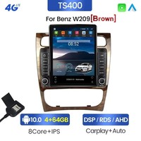 Navegador GPS para Auto con Pantalla Grande de 9.7 Pulgadas, Android para Benz W203 W209 W219, Sistema con Punto de Acceso WIFI, CarPlay Inalámbrico, Reproductor de Audio para Auto