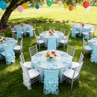 Ruban de décoration pour chaise de mariage en taffetas plissé YT-37 avec nœud en forme de saule bouclé