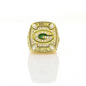 Custom Logo Alloy Electroplated Sport Championship Rings Ring Green Bay Packaging Basketball Baseball Football Champion Ring