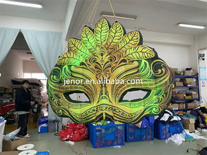 Maschera gonfiabile in maschera in oro per l'illuminazione di decorazioni per feste maschera gonfiabile - Product Image 3