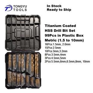 230Pcs Titan Tráng HSS-R Khoan Bit <span class=keywords><strong>Set</strong></span>, Sae 3/64 "Để 1/2" Inch Twist Jobber Bit <span class=keywords><strong>Kit</strong></span> Cho Kim Loại Khoan Trong Nhựa Trường Hợp - Product Image 3