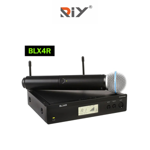 Micrófono Inalámbrico UHF Profesional BLX4R de 1 Canal, Micrófono de Mano para Karaoke, Micrófono de Solapa y de Diadema para Iglesia - Product Image 1