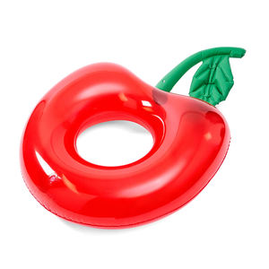 Bouée gonflable en PVC épaisse en forme de cerise avec confettis scintillants, <span class=keywords><strong>tube</strong></span> flottant durable pour piscine, jouet de natation pour enfants, fête aquatique estivale - Product Image 4