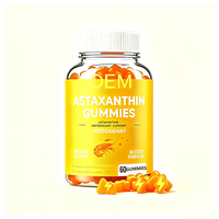 Complément Antioxydant Marque Blanche OEM pour la Santé de la Peau, Soutien Oculaire, Renforcement Immunitaire – Gommes d'Astaxanthine 12mg Formule Végétalienne