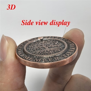 Maßgefertigte 1-Unzen-Kupfermetallmünze <span class=keywords><strong>mit</strong></span> Fabrikprägung 3D-Hochrelief Gedenk-Souvenir Kupfer-Sammlermünzen Personalisiert - Product Image 3