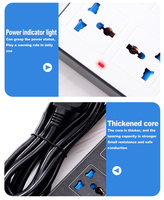 Nouvelle innovation, multiprise 6 voies, 3 USB, 1 type-c, 3 mètres de long, prise de courant USB, fil de cuivre pur, prises de courant