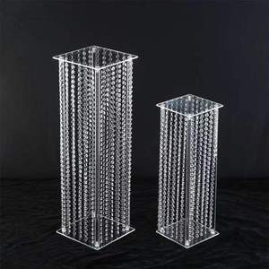 Estante de flores de hierro al por mayor, soporte de arco dorado, estante de flores de acrílico de 39 pulgadas para decoración de fiestas y eventos - Product Image 3