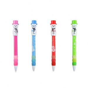 Promotional Manufacturer Cartoon Snowman <b>Doll</b> Shape Plastic Ballpoint Pen With <b>Custom</b> Logo for Child Gift - Product Image 1