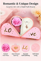 Boîte à bijoux romantique en forme de cœur, en carton de qualité supérieure, pliable, sur le thème de l'amour, cadeaux pour la Saint-Valentin, mariage, anniversaire, personnalisable avec gaufrage