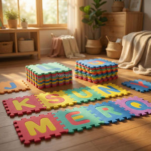 HONLOY - Tapete de Espuma EVA Encastrable para Niños, Tapete Educativo de 30x30cm con Letras del Abecedario, Tapete de <span class=keywords><strong>Actividades</strong></span> para Gatear - Product Image 1