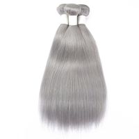 Pomme fille prix usine vison brésilienne faisceau de cheveux non transformés vierge cheveux raides faisceaux gris couleur cheveux humains armure faisceaux
