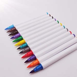 <span class=keywords><strong>ปากกา</strong></span>มาร์กเกอร์ผ้าสำหรับเสื้อผ้าสีเข้ม ทนต่อการ<span class=keywords><strong>ซัก</strong></span> แห้งเร็ว <span class=keywords><strong>หมึก</strong></span>ถาวร ปลายแปรงเฉียง เขียนได้สองด้าน 24 สี - Product Image 1