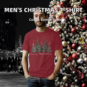 New <b>Christmas</b> 2026 <b>Men's</b> Formal Short Sleeve T-Shirt 100% Polyester Knitted Fabric Breathable High Quality - Product Image 2