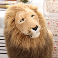 Personnalisable Lion Réaliste En Peluche Poupée Doux Coton Enfants Jouet avec Éponge Remplissage Maille Doublure Maison Statue Animal pour les Fêtes
