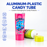 Tabung Pasta Gigi Aluminium Plastik Kustom Kosong Silinder Tekan 12.7-35mm Tutup Ulir Cetak UV Kemasan Ramah Lingkungan