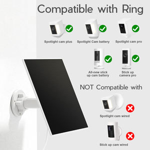 Panel Surya untuk Kamera Ring, 2 Paket Panel Surya 3W dengan Baterai 4000mAh untuk Pengisi Daya Surya Kamera, Kompatibel dengan Ring Spotlight - Product Image 2