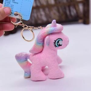 Portachiavi Peluche Unicorno <span class=keywords><strong>Fantasia</strong></span> Cambia Colore, Ciondolo per Zaino, Piccolo Orsetto Ricamato in Cotone PP, Antistress - Product Image 4
