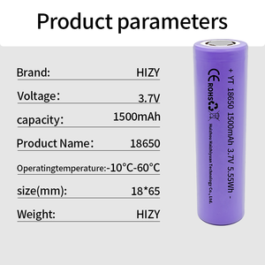 공장 도매 3.7v <span class=keywords><strong>1500mah</strong></span> 18650 원통형 리튬 이온 배터리 높은 방전 큰 가치 - Product Image 2