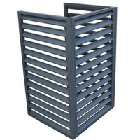 Cache d'unité extérieure de climatiseur à persiennes métalliques pour patio et jardin, kit d'enceinte de protection d'intimité pour condenseur de climatisation
