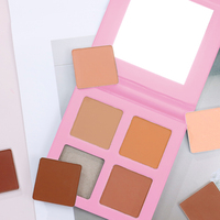 Poudre bronzante pour le visage imperméable à haute couverture complète Palette de contour végétalienne sans cruauté aux animaux Marque privée Palette de contour de poudre pressée