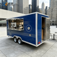 Camion de café mobile, kiosque à café en conteneur, café commercial, chariot de boissons, restauration rapide, cuisine mobile, remorque