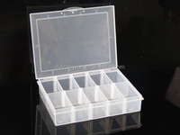 Fourniture d'usine de haute qualité détachable transparent 10 compartiments engins de pêche bijoux petite boîte de rangement pour appareil