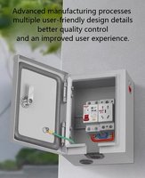 Boîtier de distribution métallique avec panneau de commande, protection de charge, interrupteur, étanche IP55, 32A 220V, 2-4 prises, certifié antivol avec verrou