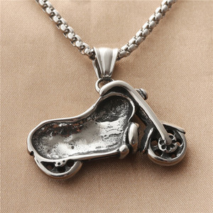 Collier pendentif moto en acier inoxydable, unisexe, style rétro punk, bijoux cadeau - Product Image 2