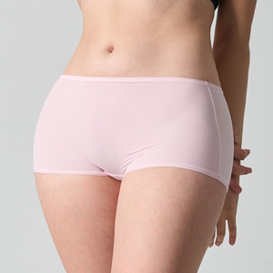 Women's UNDERWEAR Cross-Border Popular High-Elastic Bare-Feel Antibacterial Mid-Waist Sports Boxer Briefs