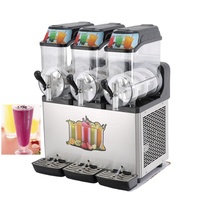 Machine à slush commerciale à trois réservoirs, multi-saveurs, en acier inoxydable, 36L, pour supermarché