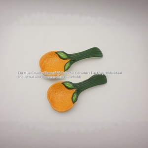 จานผลไม้เซรามิกทรงครึ่งวงกลมลายส้ม วาดลายด้วยมือ สไตล์จี๋ซีและคิ๋ซี ดีไซน์ร้านอาหารไทยที่โดดเด่น ฝูเจี้ยน - Product Image 4