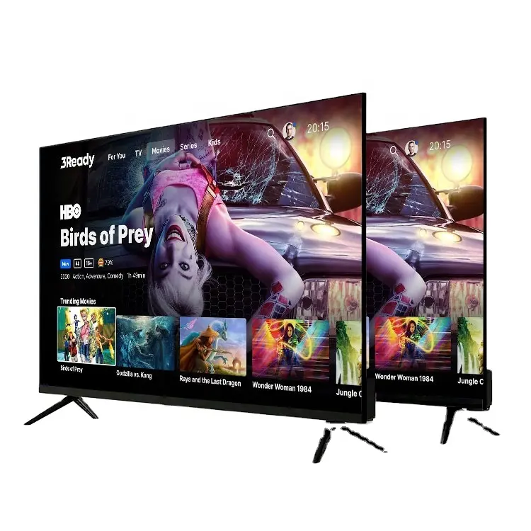 จอแบน 50 นิ้วสมาร์ท Android LED TV Ultra HD 4K สมาร์ทโทรทัศน์ซัพพลายเออร์ที่ตรวจสอบแล้วชุดทีวียอมรับ OEM ที่กําหนดเอง