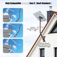 Standard-Installationskit mit Festrohr aus Kohlenstoffstahl und Aluminiumlegierungshalterung für Starlink Gen3 (ROV4 Standard)