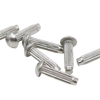 Rivets pleins en acier inoxydable 304 de haute qualité, à tête ronde et tige moletée, fixations métalliques sur mesure pour l'assemblage industriel