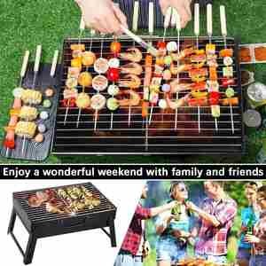 High Quality Modern Portable Square Stainless Steel <b>Foldable</b> <b>BBQ</b> Grill OEM/ODM Product - Product Image 2