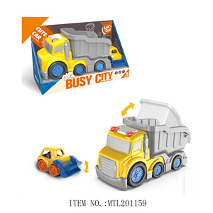 Vente en gros de voitures à inertie en plastique de dessins animés pour enfants, jouets pour garçons, <span class=keywords><strong>grue</strong></span>, véhicules, camions de construction - Product Image 6