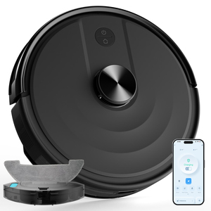 Aspirateur <span class=keywords><strong>robot</strong></span> Bagotte Mop Combo 5000Pa, nettoyage humide/sec, contrôlé par application, pour usage domestique, hôtelier, sols durs, tapis et poils d'animaux - Product Image 1