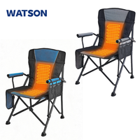 Chaise de camping moderne surdimensionnée chauffante OEM, légère et portable, avec table latérale amovible