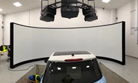 Écrans de projection incurvés grand format 180/270/360 degrés pour simulateurs de vol, écran de projecteur au format 16:9