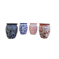Tasse en argile Talavera 12 OZ, tasse en terre cuite, tasse à Tequila gaufrée, peinte à la main