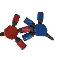 Raccord rapide pneumatique en gros d'usine, raccords de collecteur d'air à 3 voies, raccord de tuyau d'air 1/4''NPT, OEM