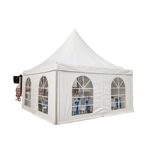 Pyramid <b>Tent</b> 5x5m Outdoor Event <b>Canopy</b> With Arched Windows Four-season Use Polyester Fabric - Product Image 1