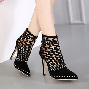 <span class=keywords><strong>Stivali</strong></span> firmati 2024 Sexy tacco alto scarpe da <span class=keywords><strong>donna</strong></span> trasparenti alla caviglia con pelle di sicurezza per le signore - Product Image 6