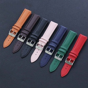 Bracelet de montre en cuir PU à prix de gros, en stock, pour 10, 12, 14, 16, 18, 20, 22 mm, motif litchi color block, pour <span class=keywords><strong>Huawei</strong></span> - Product Image 1