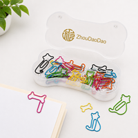 Collection de trombones multicolores à l'effigie d'animaux mignons avec emballage personnalisé pour les cadeaux promotionnels de détail