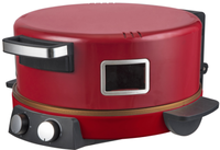 Anbolife Oven Pizza Listrik 2000W Oven Panggang Meja 400C Jendela Transparan dengan Lampu Kontrol Suhu Atas Bawah Timer